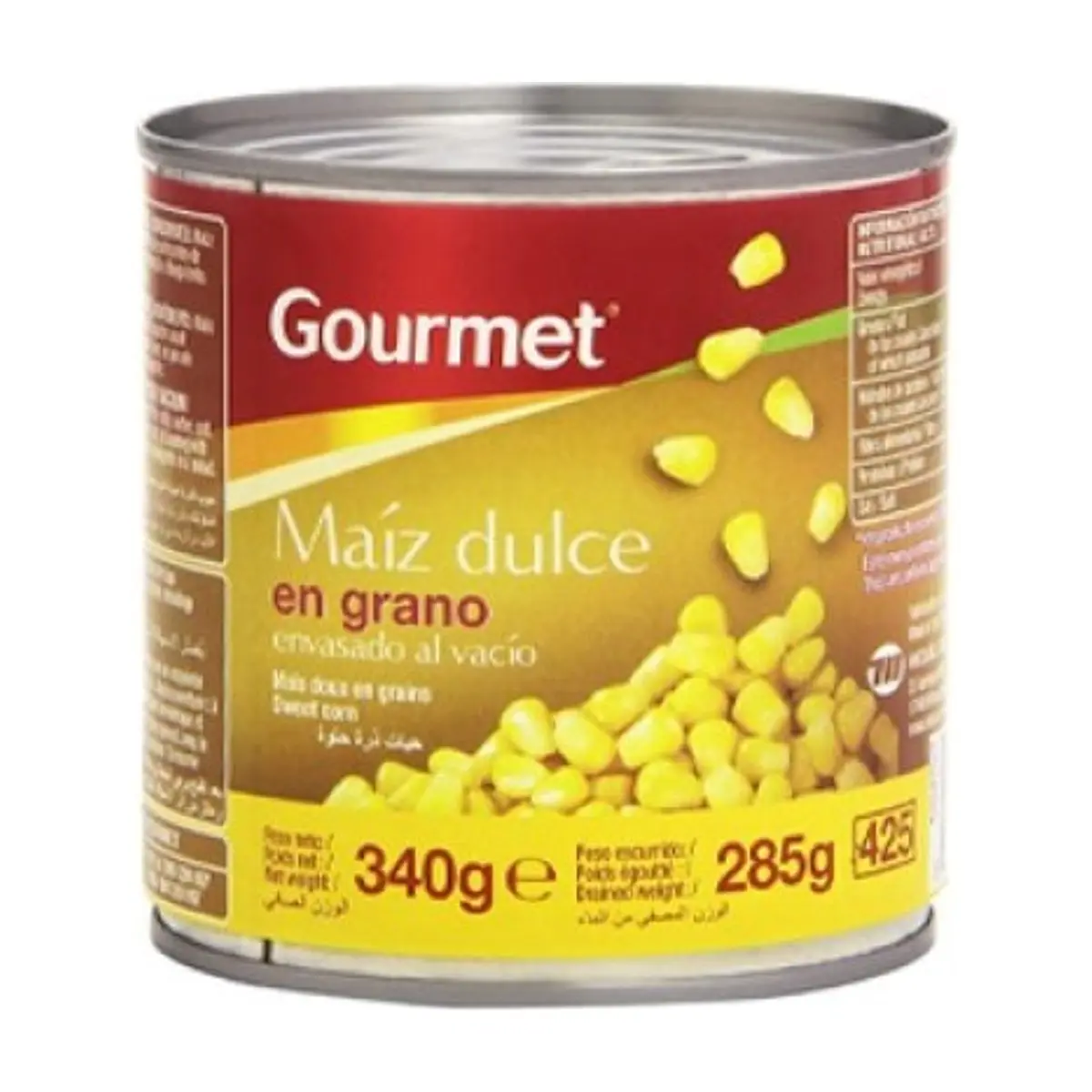 Maíz Dulce en Grano (285g Esc./340g) GOURMET