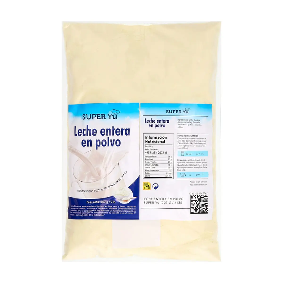 Leche entera en polvo Super Yu (907 g / 2 lb)