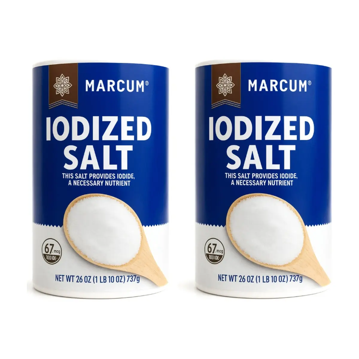 Sal yodada Marcum (2 x 737 g / 1.6 lb)