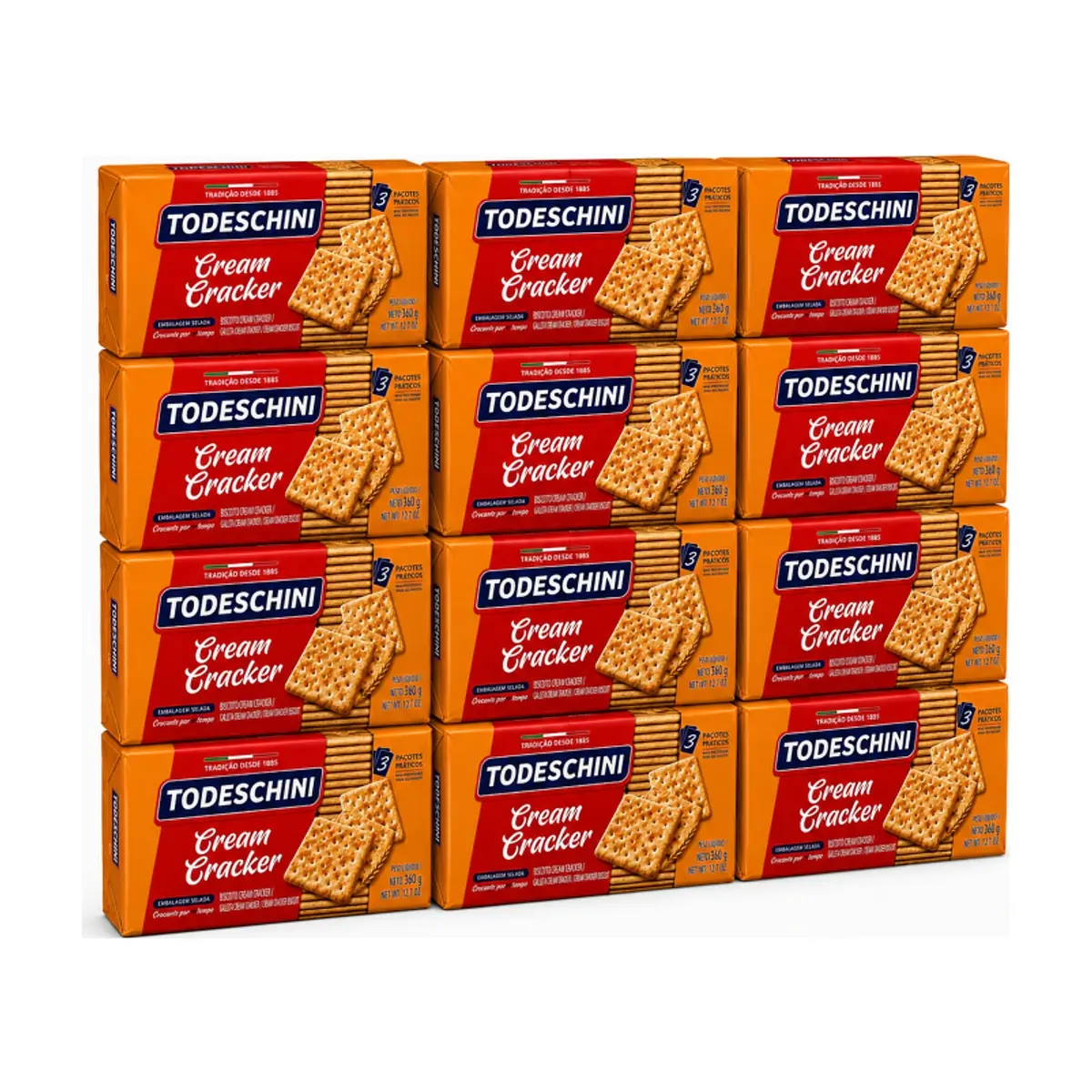 Galletas cream cracker Todeschini (12 x 360 g / 12.7 oz)