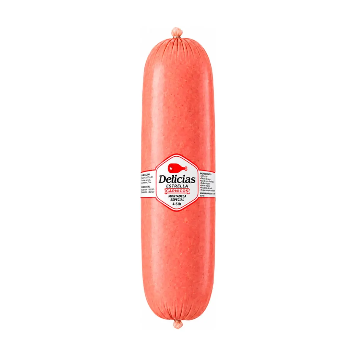 Mortadela especial Delicias Estrella (2.04 kg / 4.5 lb)