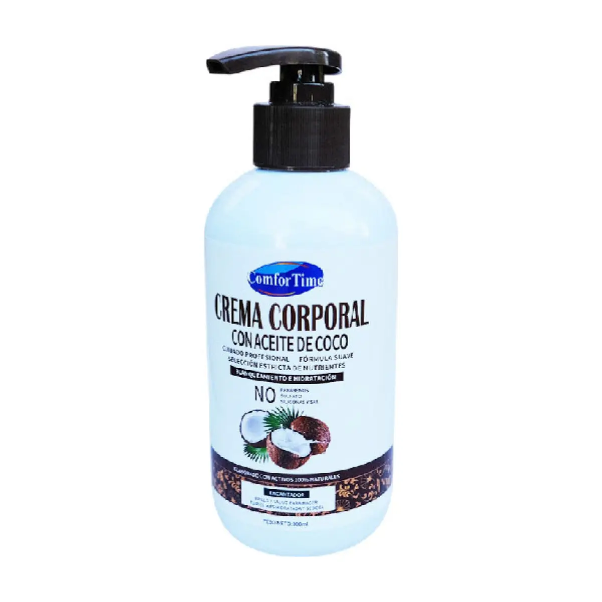 Crema corporal con aceite de coco (300 ml / 10.14 oz)