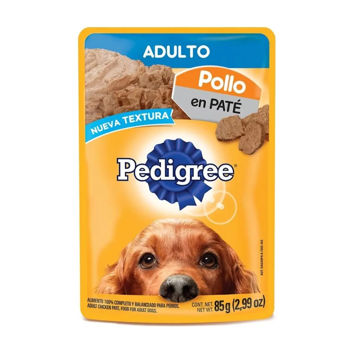 Comida para perros adultos con pollo en paté Pedigree (85 g / 2.99 oz) - Miniatura 1