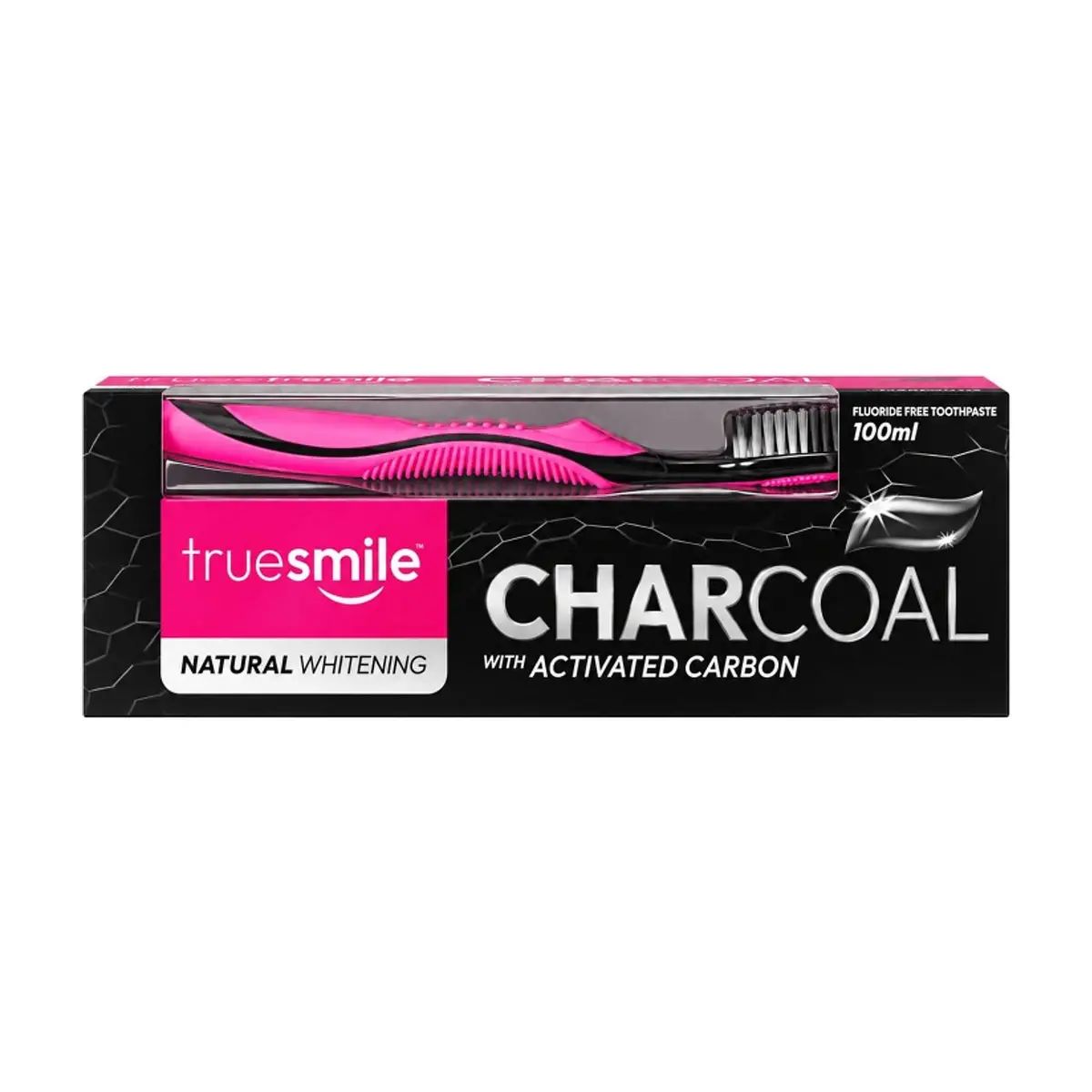 Kit de pasta de dientes & cepillo con carbón activado Truesmile (100 ml / 3.38 oz)