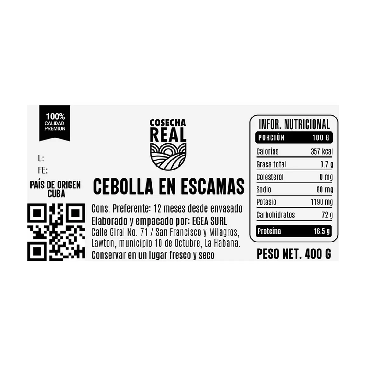 Cebolla en escamas Cosecha Real (400 g / 14.1 oz) - Thumbnail 3