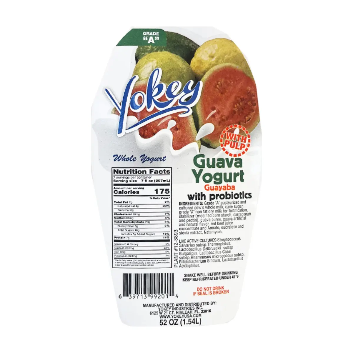 Yogurt de guayaba con probióticos Yokey (1.54 L) - Miniatura 6
