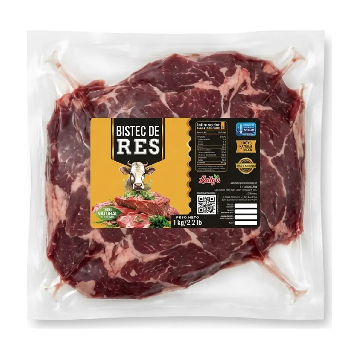 Bistec de res Lialy's (1 kg / 2.2 lb) - Imagen 1