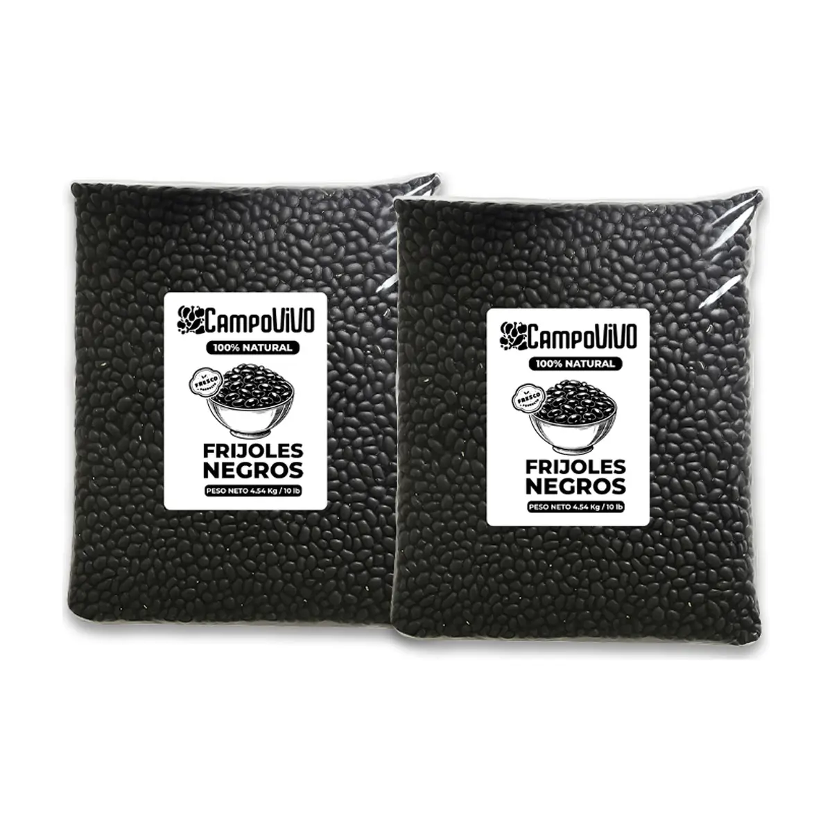 Frijoles negros Campo Vivo (2 x 4.54 kg / 10 lb)