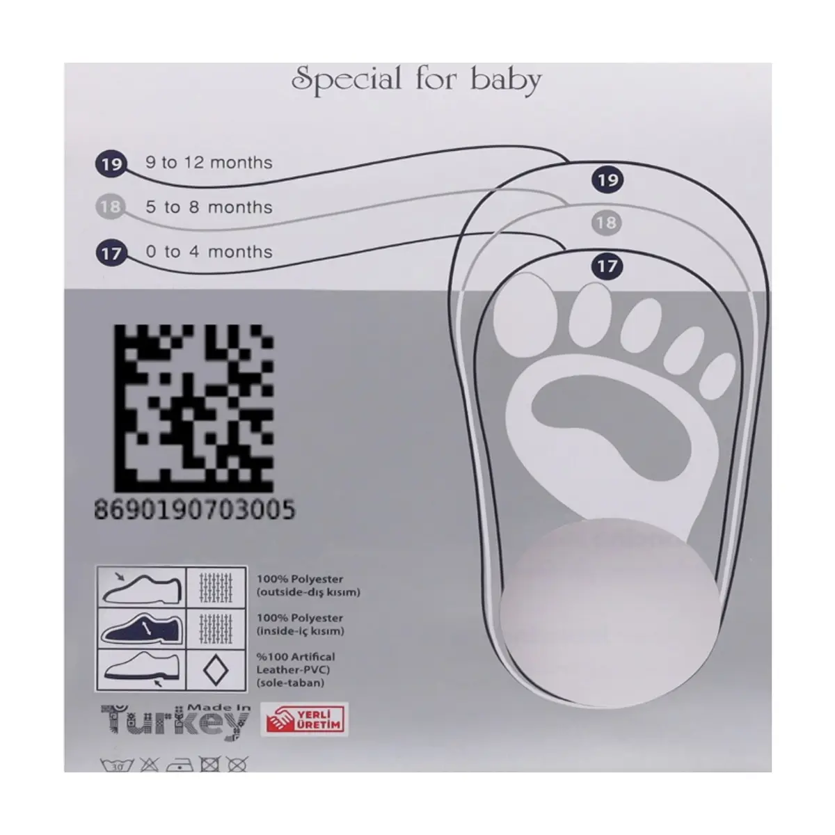 Par de calcetines de color celeste con sonajero de peluche para bebé Ayaydin Miroglio - Miniatura 9