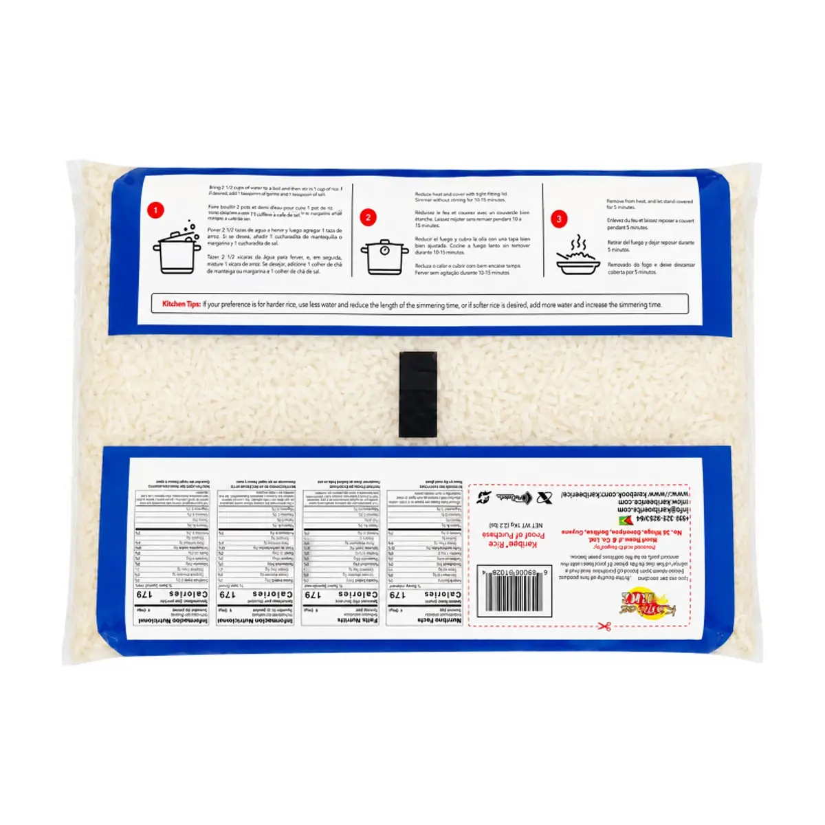 Arroz blanco de grano largo Karibee (1 kg / 2.2 lb) - Thumbnail 7