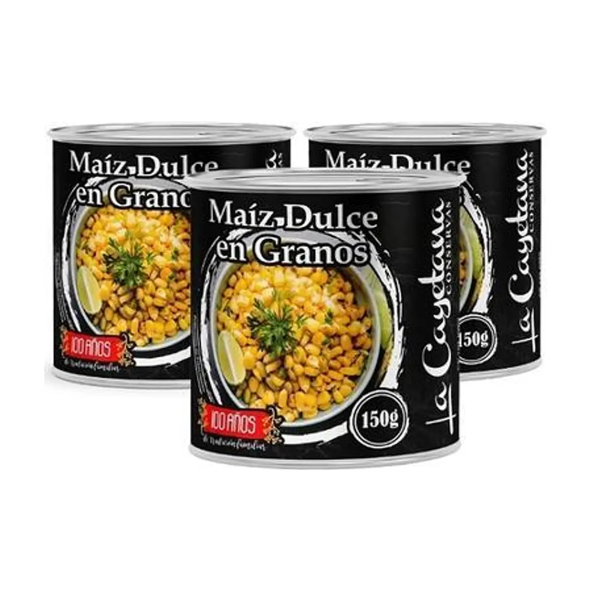 Maíz Dulce en Grano (3u x 150g) LA CAYETANA