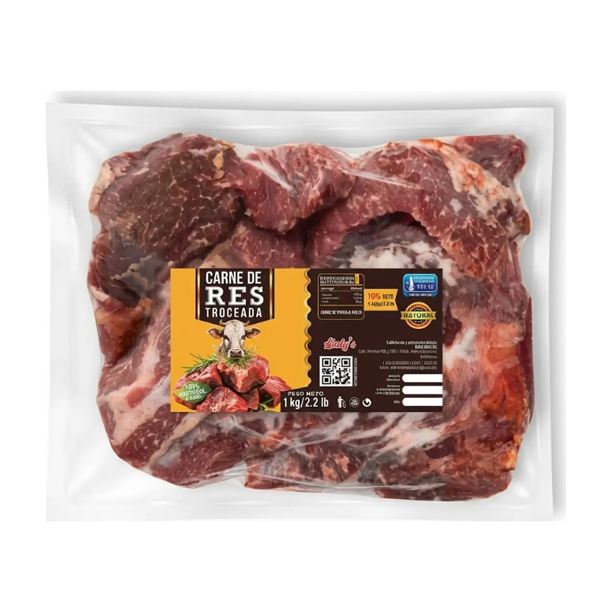 Carne de res troceada Lialy's (1 kg / 2.2 lb) - Miniatura 1