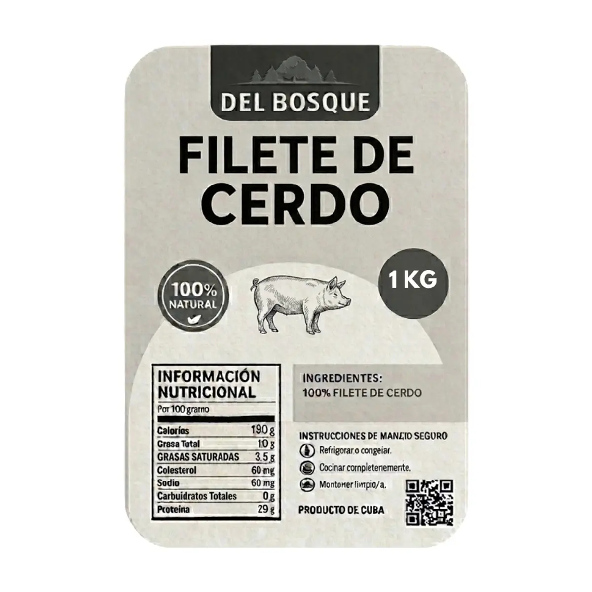 Filete de cerdo Del Bosque (1 kg / 2.2 lb) - Miniatura 3