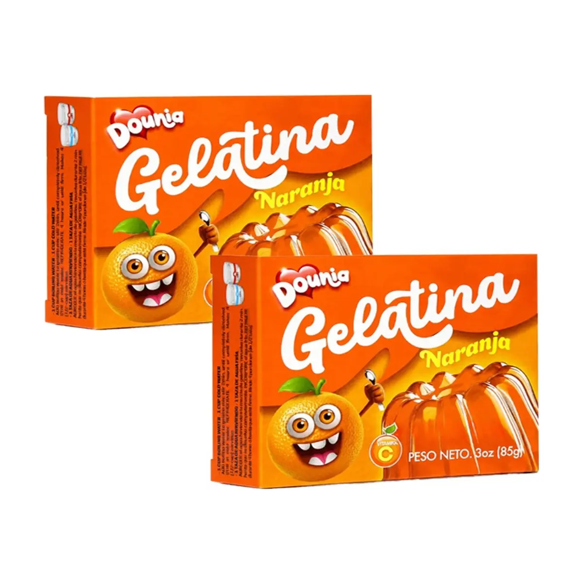 Gelatina con sabor a naranja Dounia ( 2 X 85 g / 3 oz) - Imagen 1