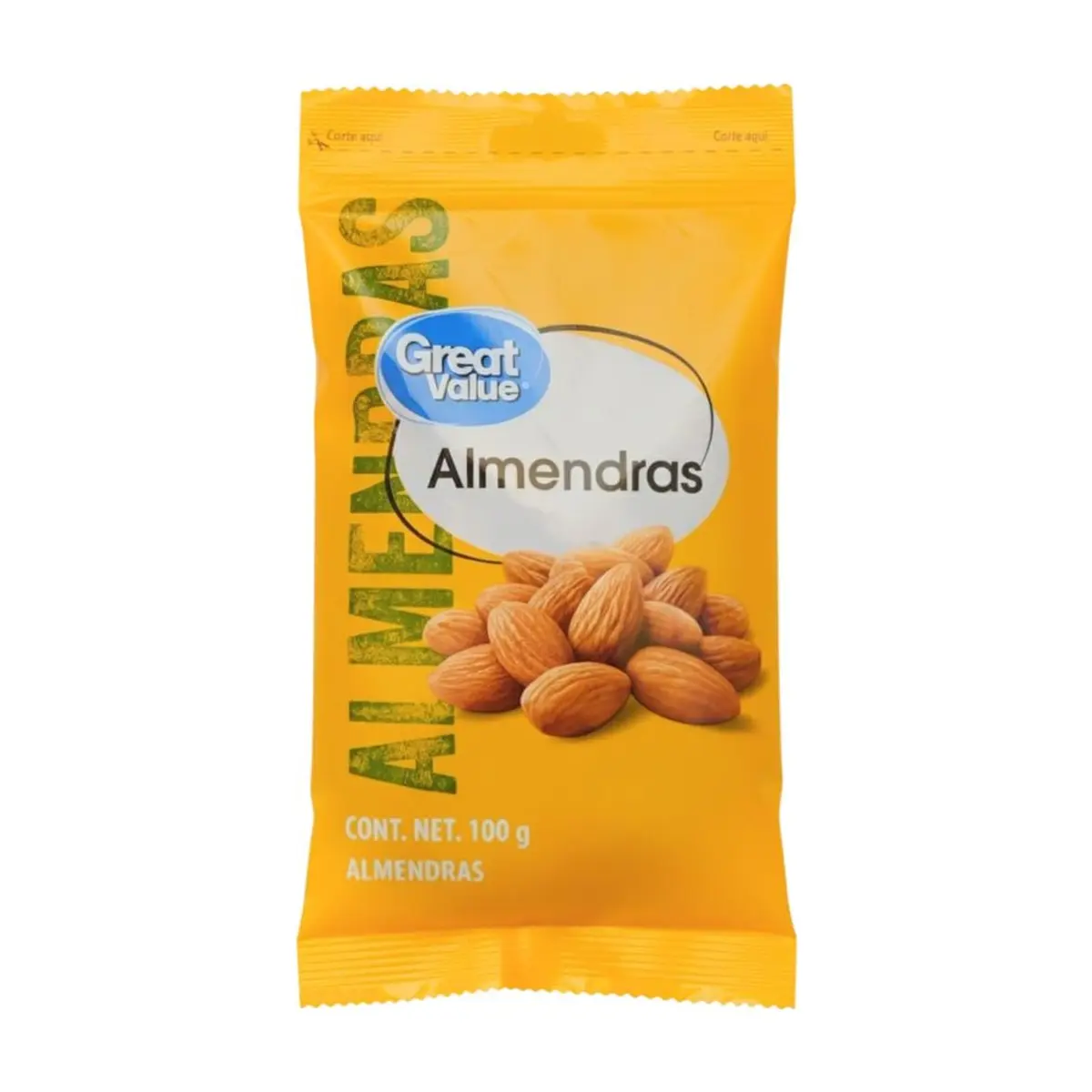 Almendras Great Value (100 g / 3.5 oz)