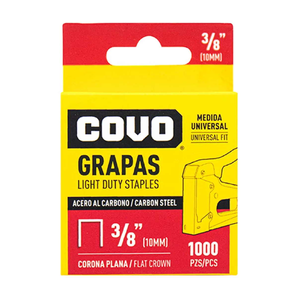 Gancho presilla grapa conona plana tapicera Caja 1000 Pzas.