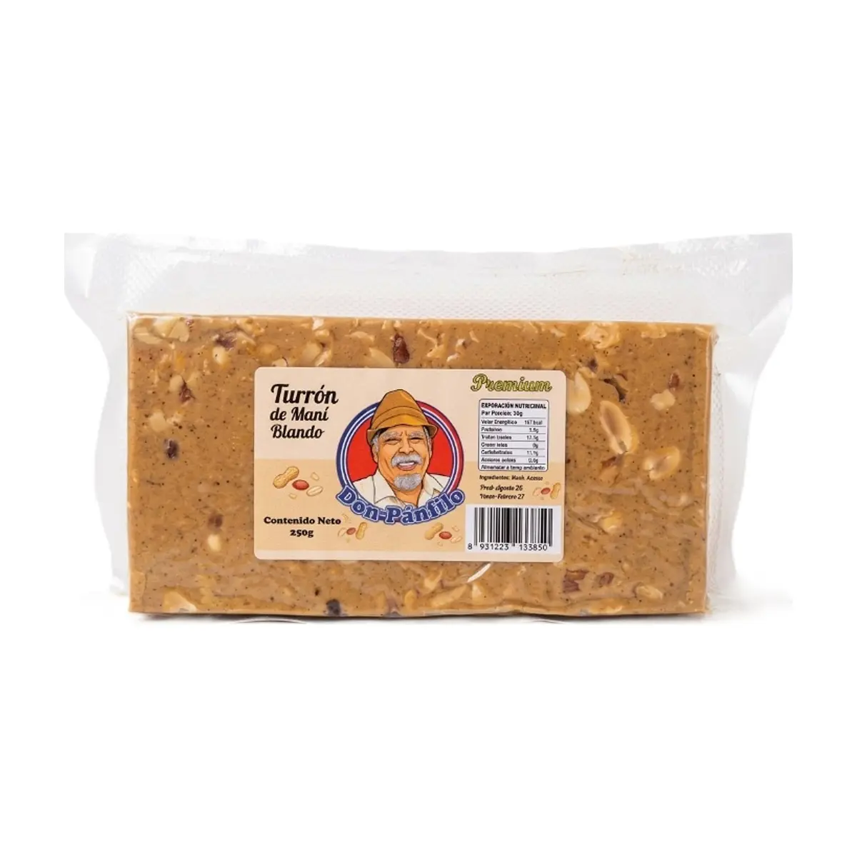 Turrón de maní blando premium Don Pánfilo (250 g / 8.8 oz) - Miniatura 1
