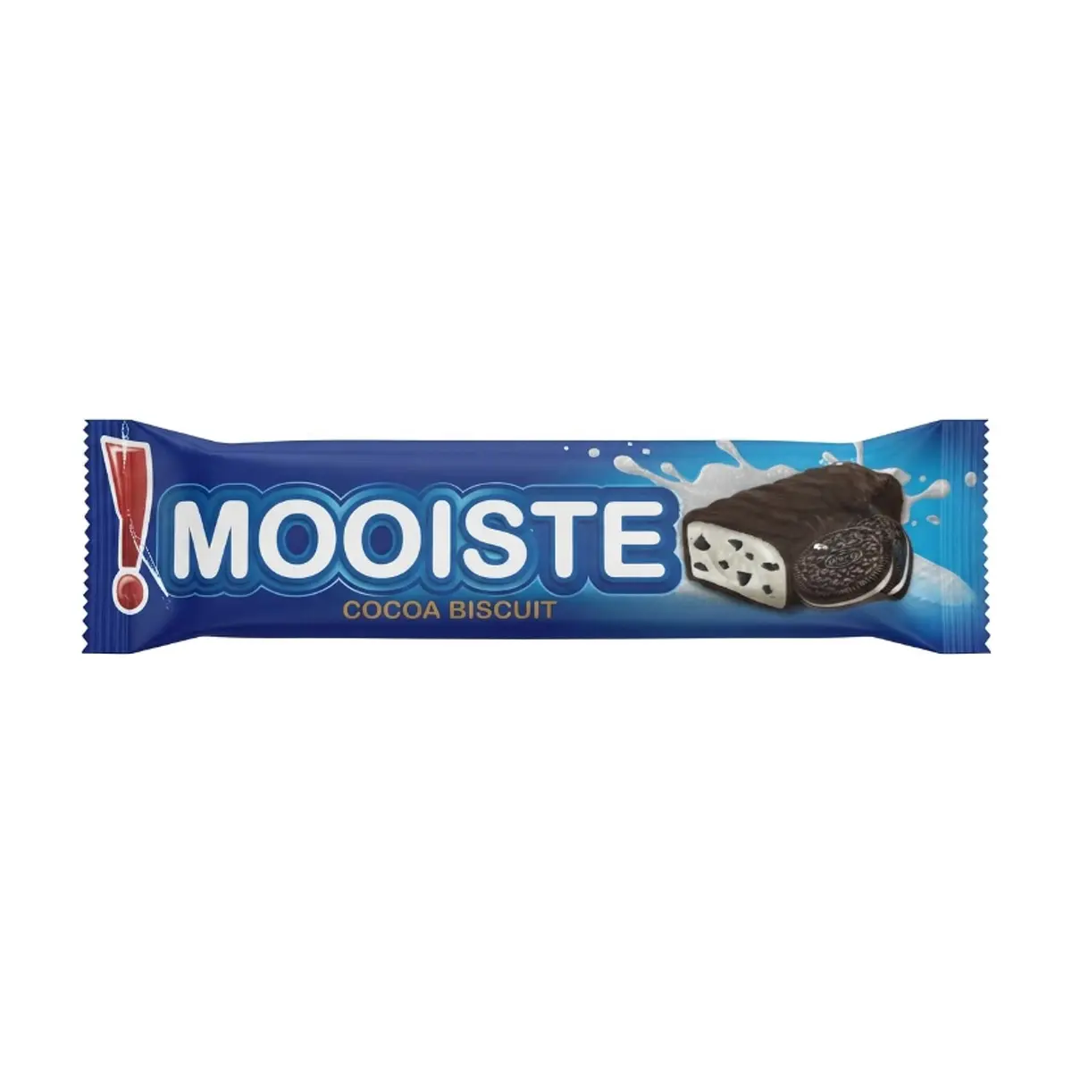 Barra de chocolate oscuro rellena de crema de leche y galletas Mooiste Akai (60 g / 2.11 oz)