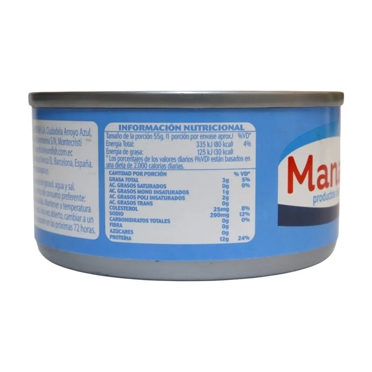 Atún en trozos en aceite de girasol Manabí (4 x 85 g / 3 oz) - Miniatura 2