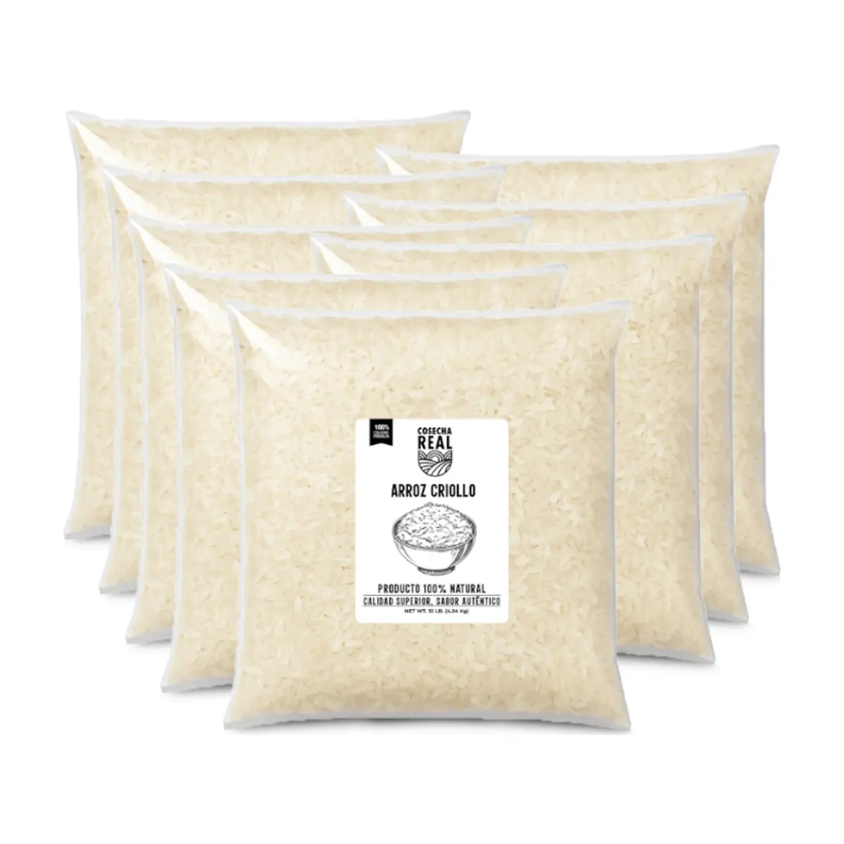 Arroz criollo Cosecha Real (8 x 4.54 kg / 10 lb)