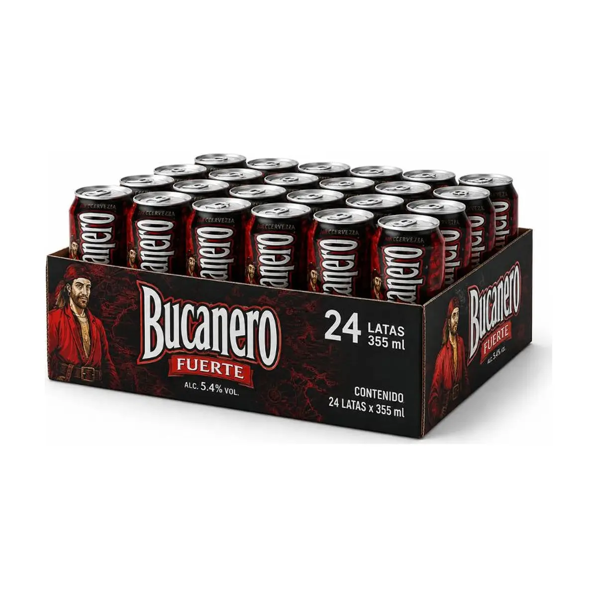 Caja de Cerveza (24u x 355ml) BUCANERO