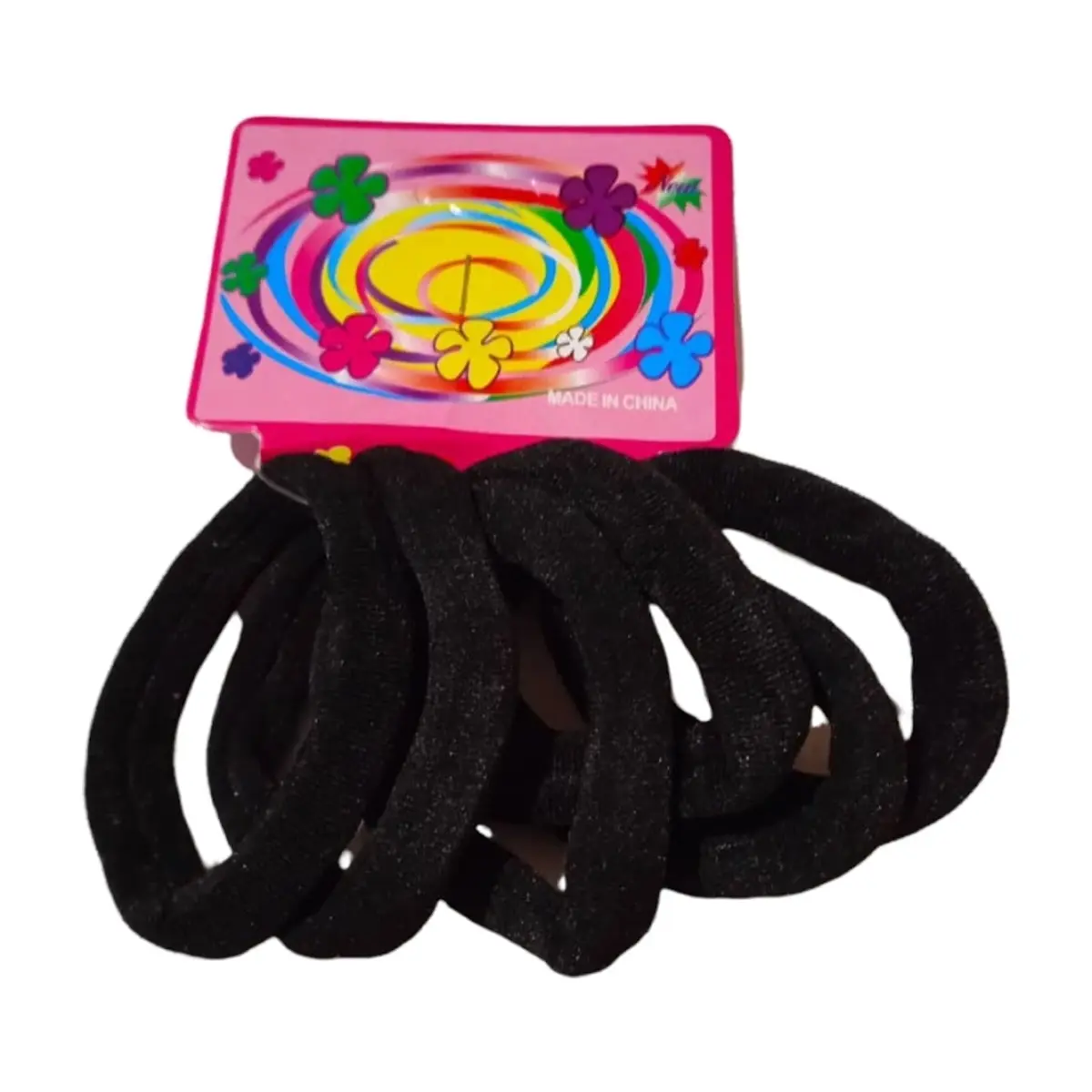 Ligas para el cabello color negro Échale (6 U)