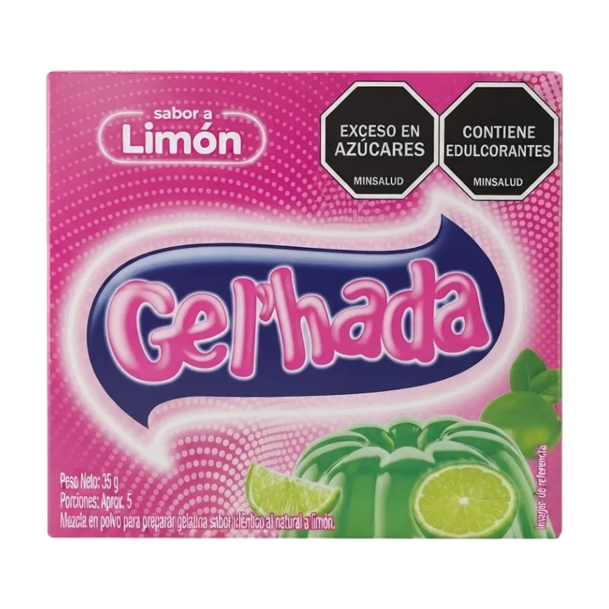 Gelatina sabor limón Gel´hada (35 g / 1.23 oz) - Thumbnail 2