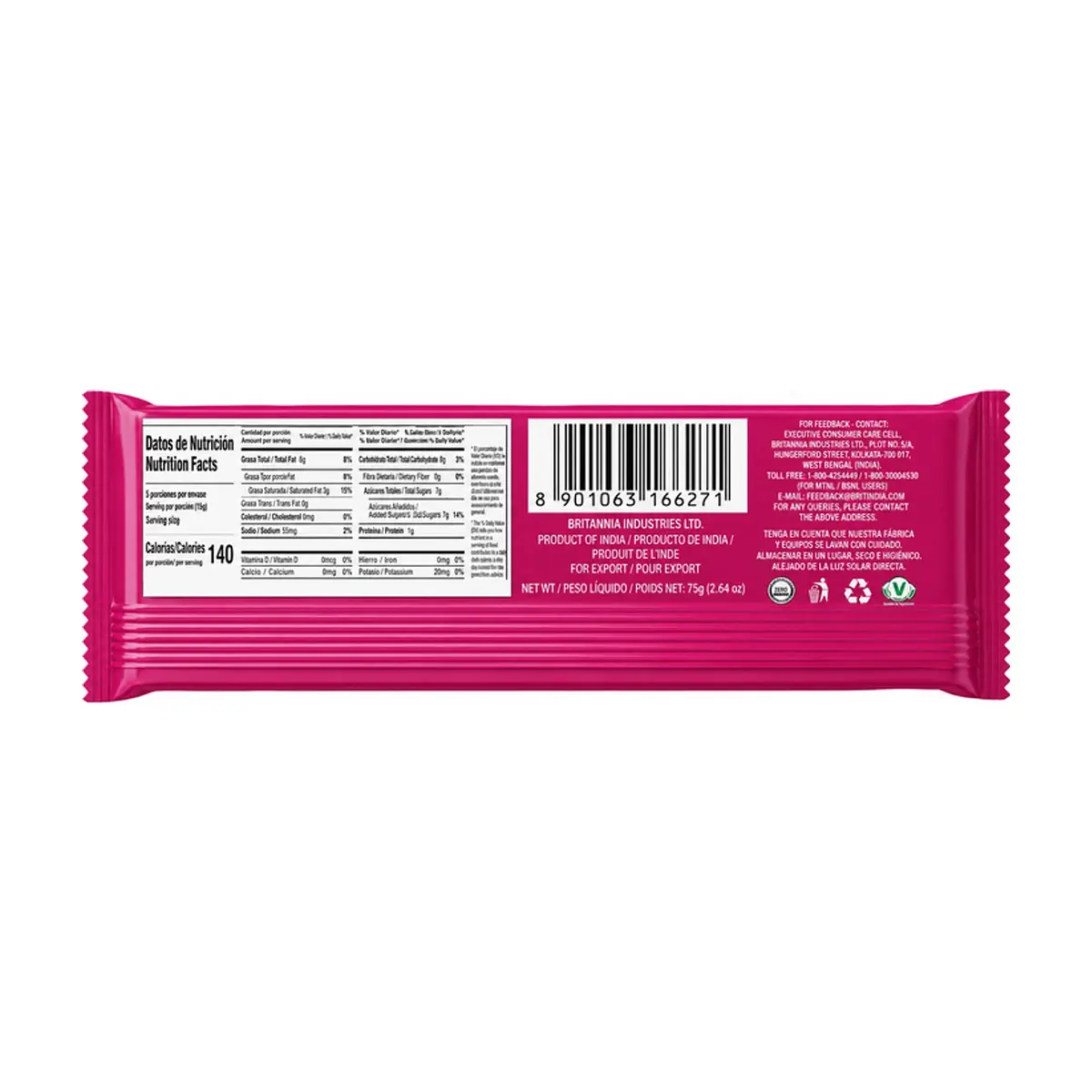 Galletas sándwich con crema sabor fresa Britannia Tiger (75 g / 2.64 oz) - Thumbnail 2
