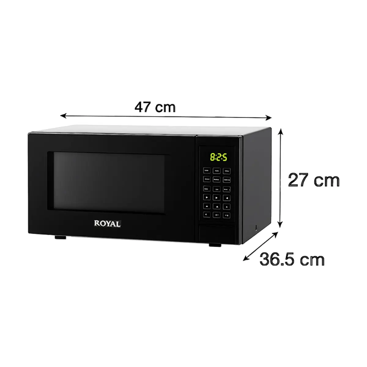 Microondas de 19.8 L color negro Royal RMW721BL - Thumbnail 4