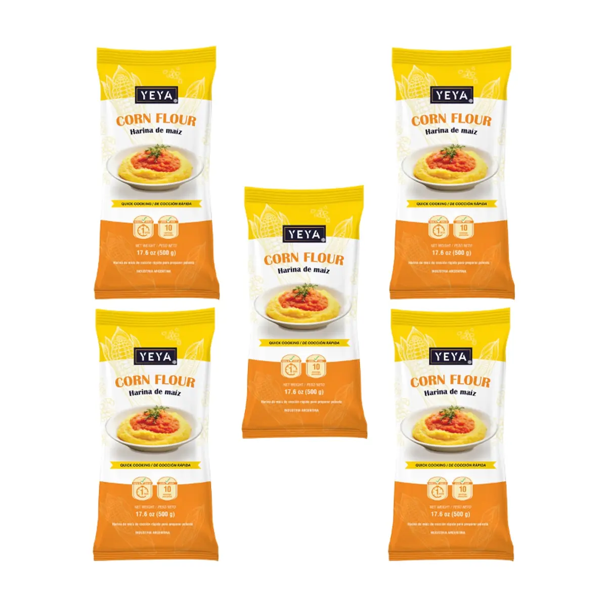 Harina de maíz YEYA (5 x 500 g / 1.1 lb)