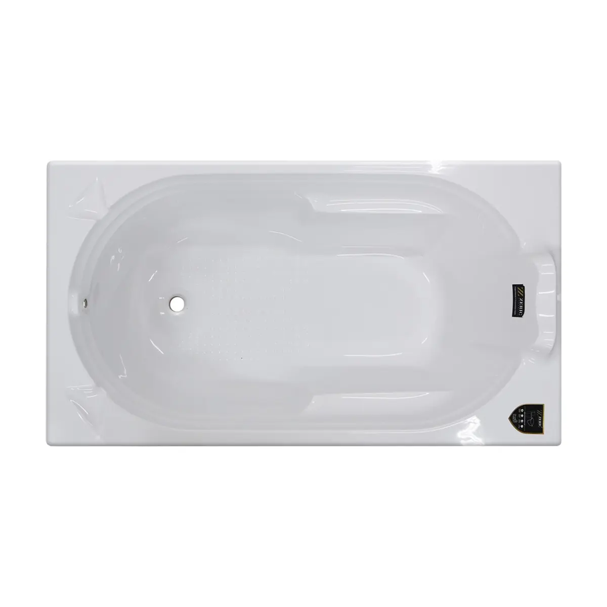 Bañera acrílica rectangular color blanco Zeric Modelo SFS-2