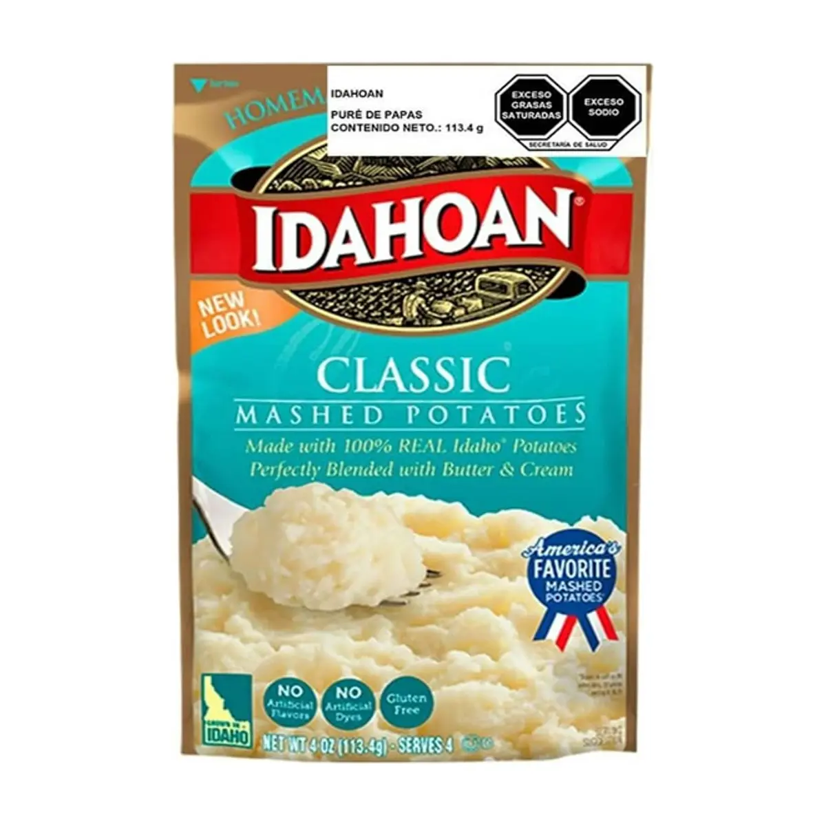 Puré de papa instantáneo sabor clásico Idahoan (113.4 g / 4 oz)