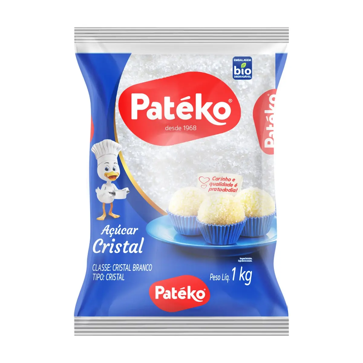 Azúcar blanca cristalina Patéko (1 kg / 2.2 lb)