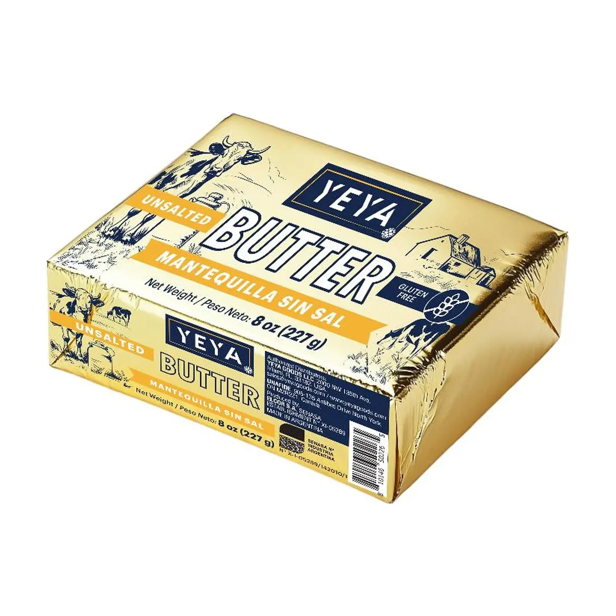 Mantequilla sin sal YEYA (227 g / 8 oz)