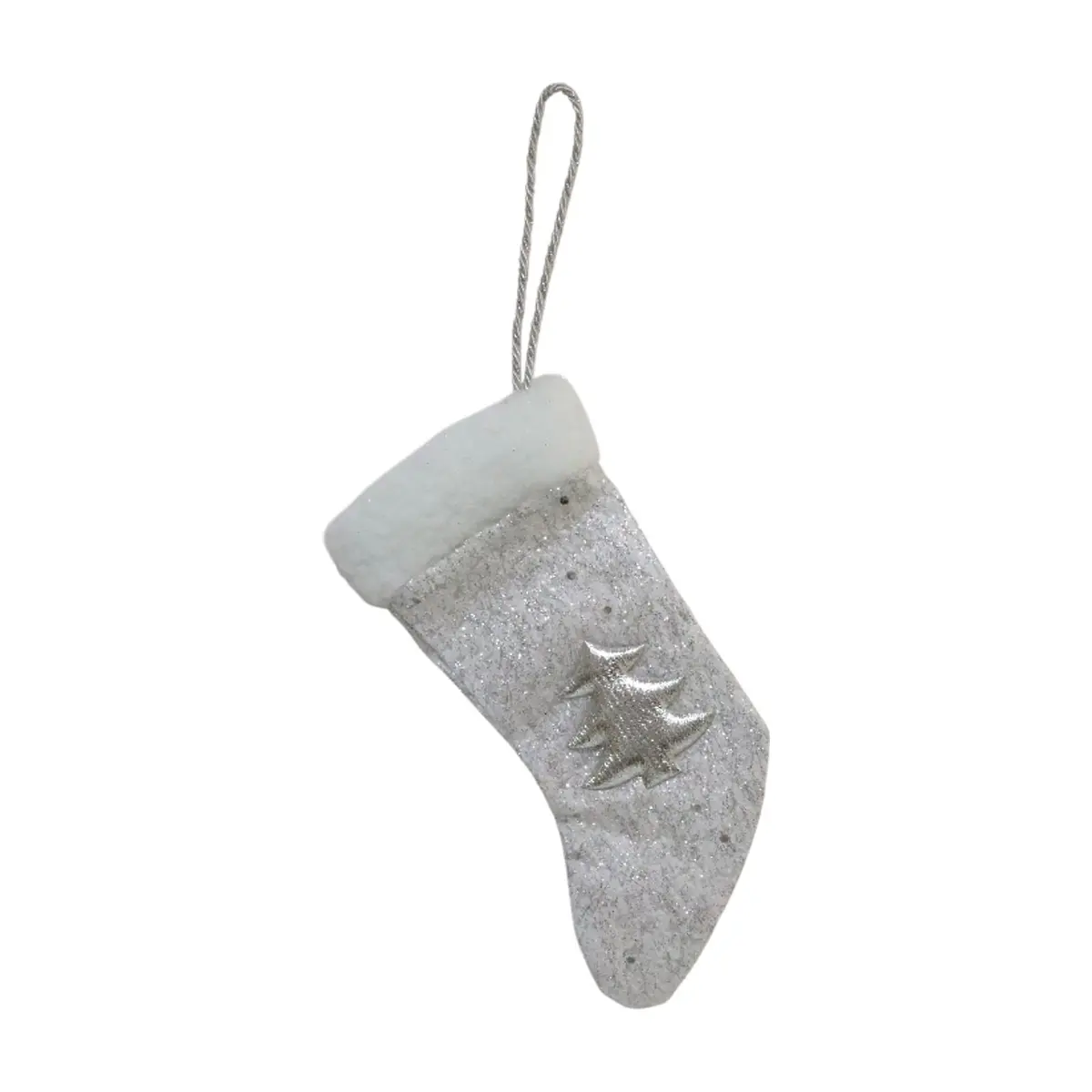 Colgante calcetín navideño plata Casa y Menaje (19 cm x 10 cm) - Thumbnail 3