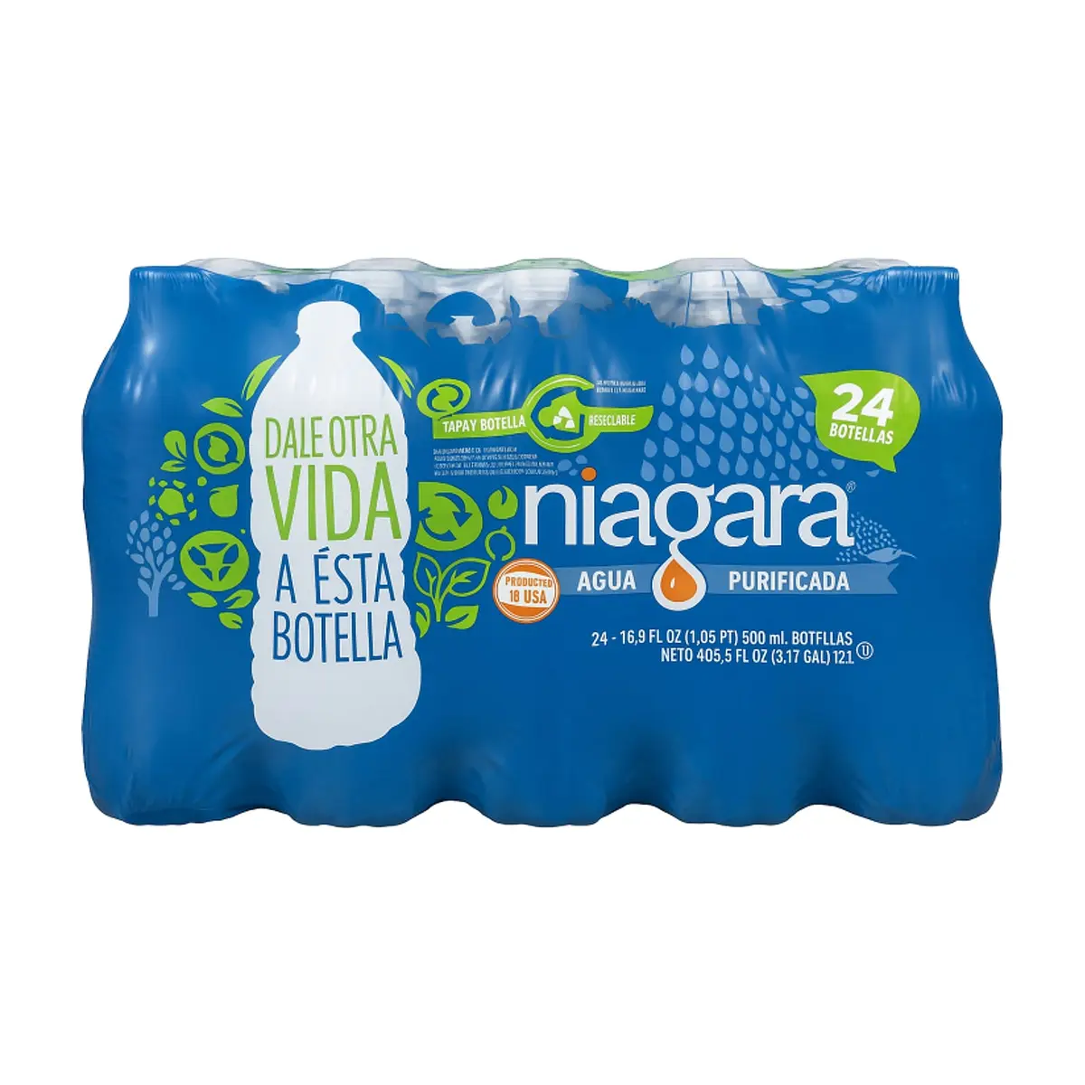 Agua purificada Niagara (24 x 500 ml)