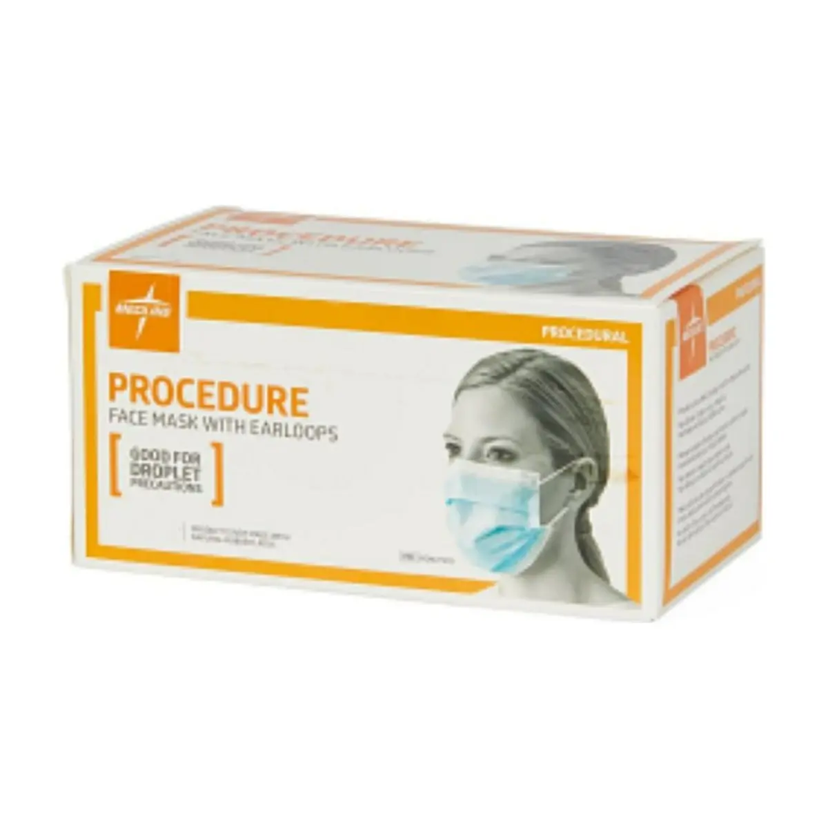 Mascarilla facial para procedimientos con bandas para las orejas desechable color azul Medline (1 U) - Thumbnail 4