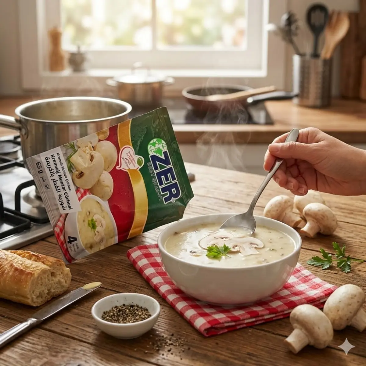Sopa cremosa de champiñones Zer (65 g / 2.29 oz) - Thumbnail 5