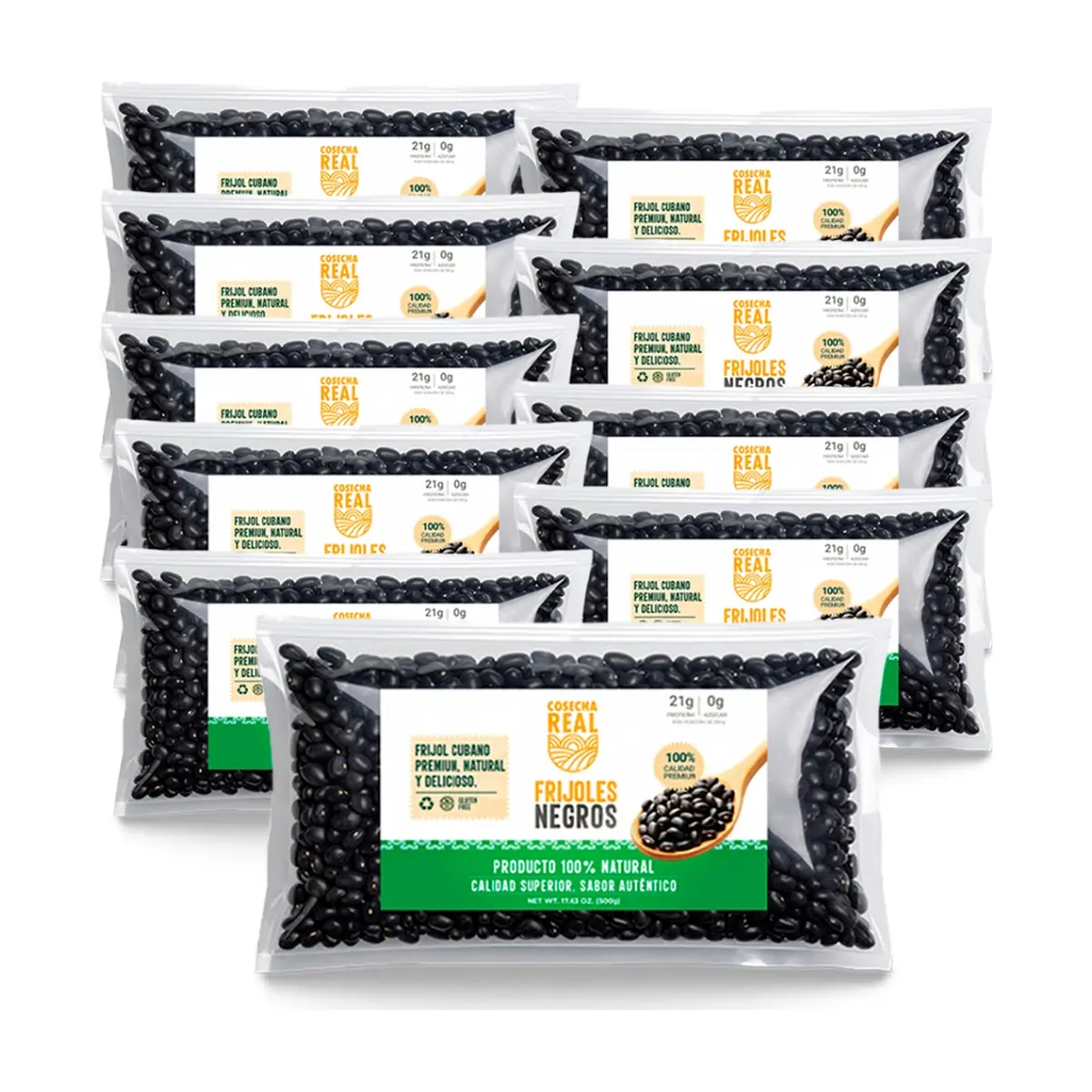Frijoles negros Cosecha Real (10 x 500 g / 1.1 lb)