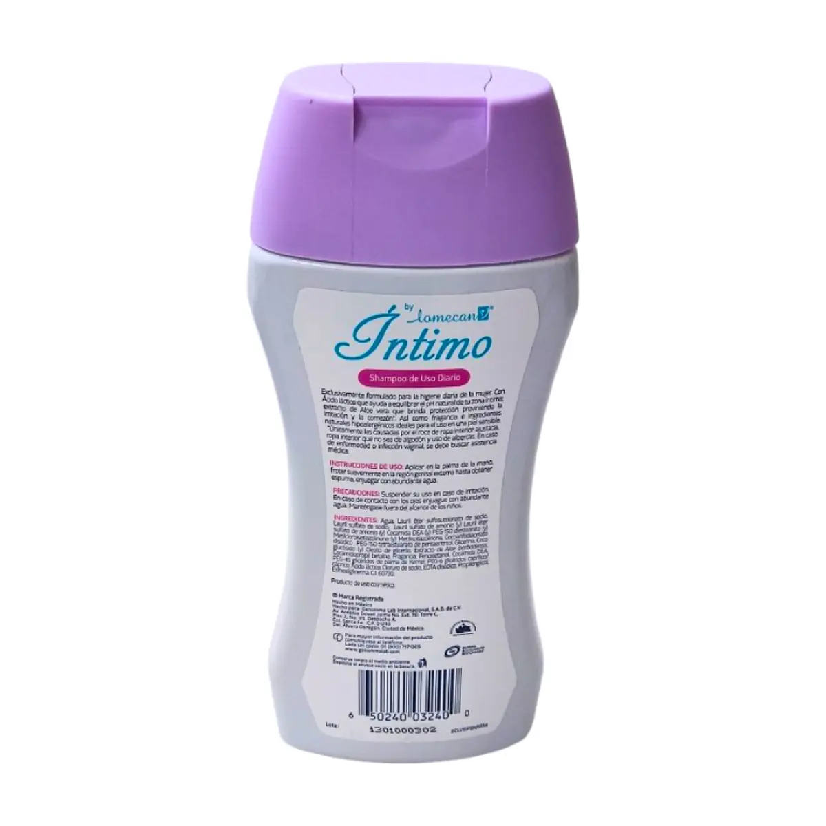 Champú de uso diario piel sensible aloe vera Lomecan Íntimo (200 ml / 7 fl.oz) - Thumbnail 2