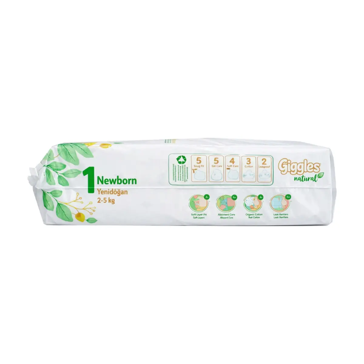 Pañales talla 1 newborn Giggles Natural (40 U) - Thumbnail 3