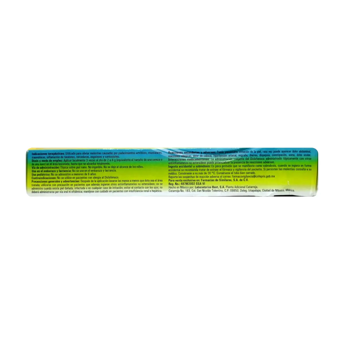 Lagelty gel. Gel de Diclofenaco 1.16 g/ 100 g (60 g / 3.52 oz) - Thumbnail 2