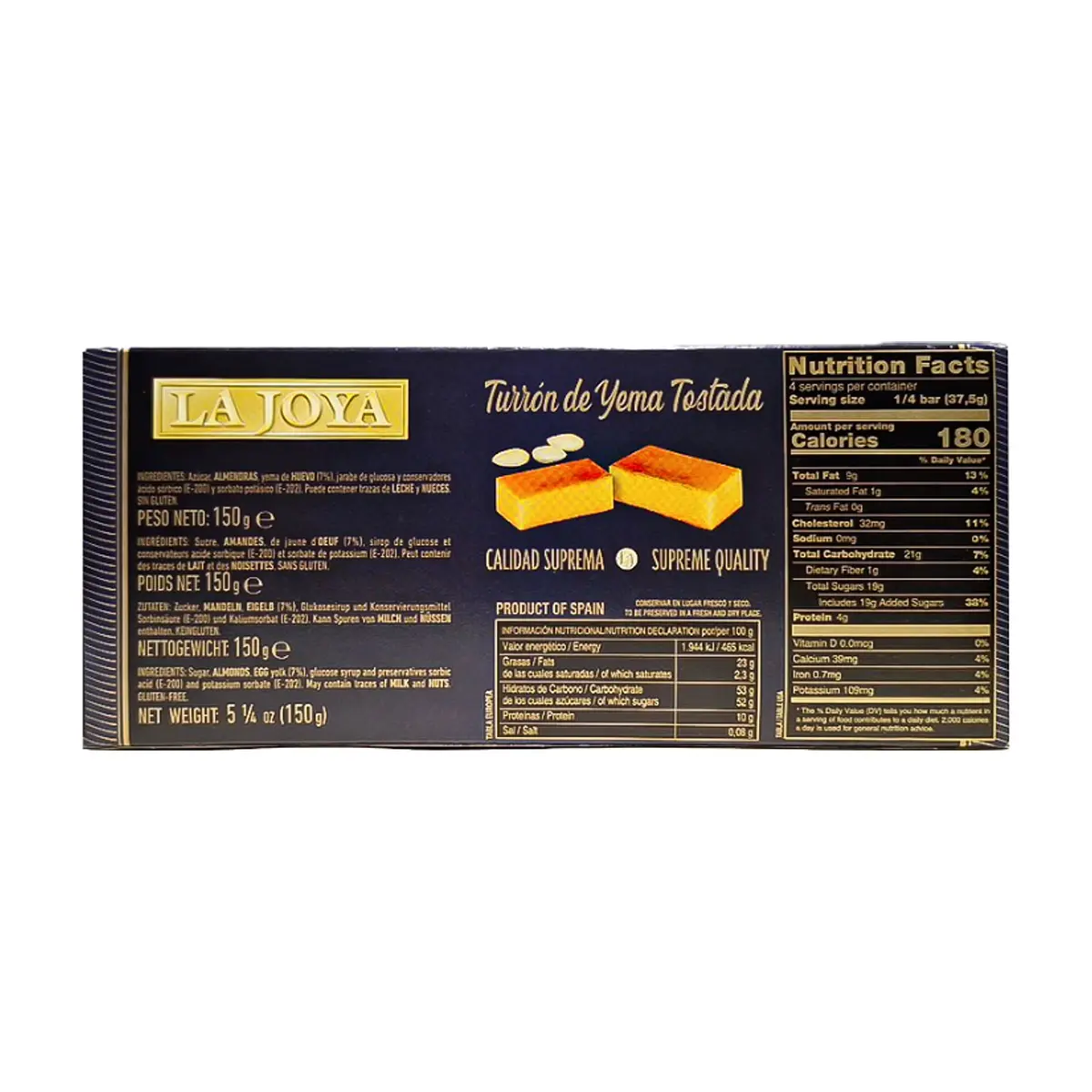 Turrón de yema tostada La Joya (150 g / 5.29 oz) - Miniatura 3