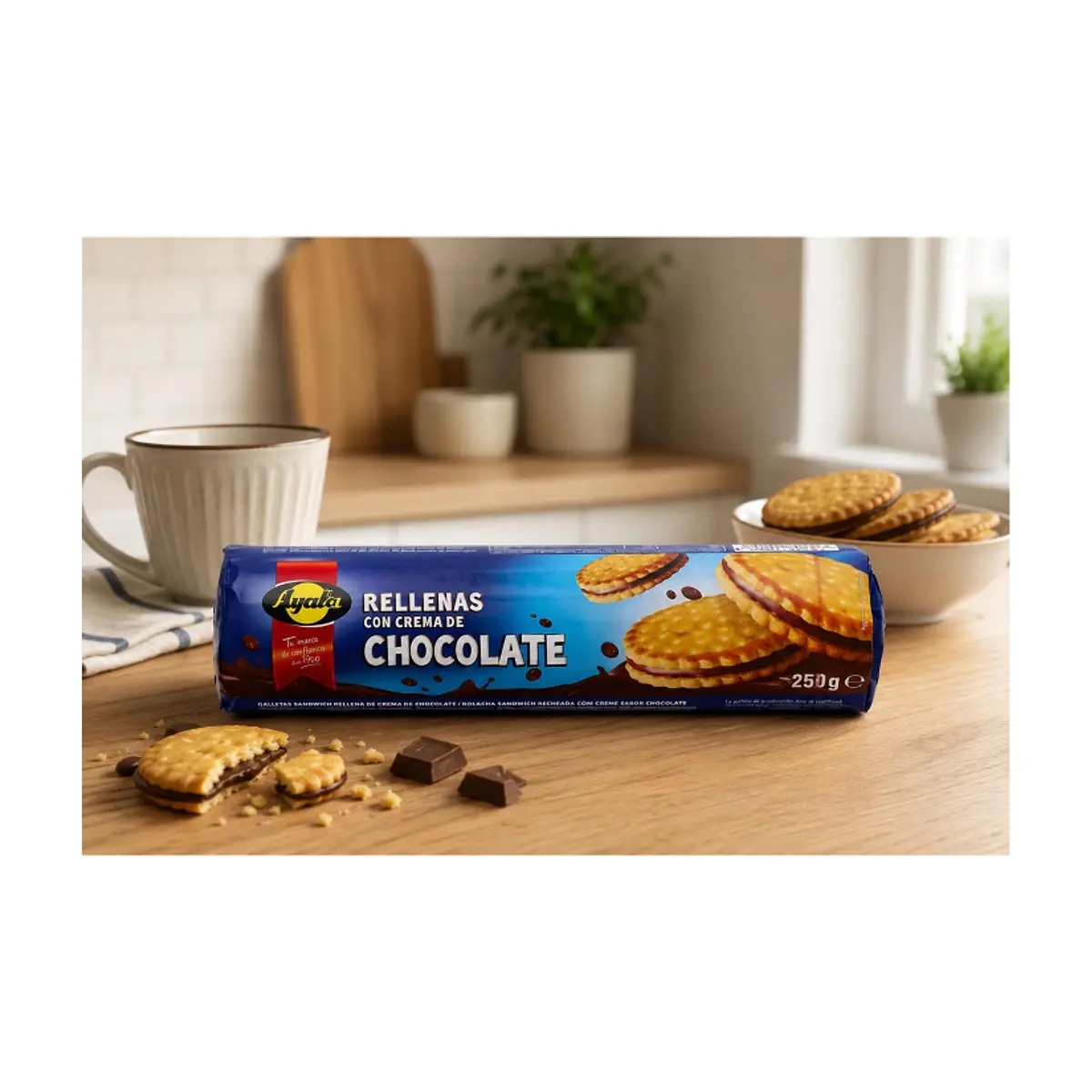 Galletas rellenas con crema de Chocolate Ayala (3 x 250 g / 8.82 oz) - Miniatura 4