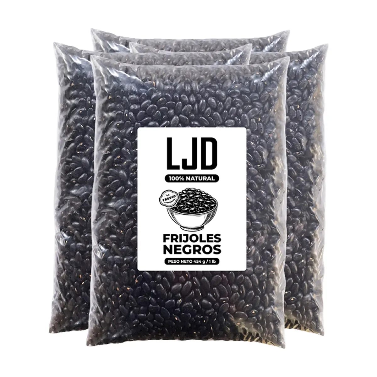 Frijoles negros LJD (4 x 454 g / 1 lb)