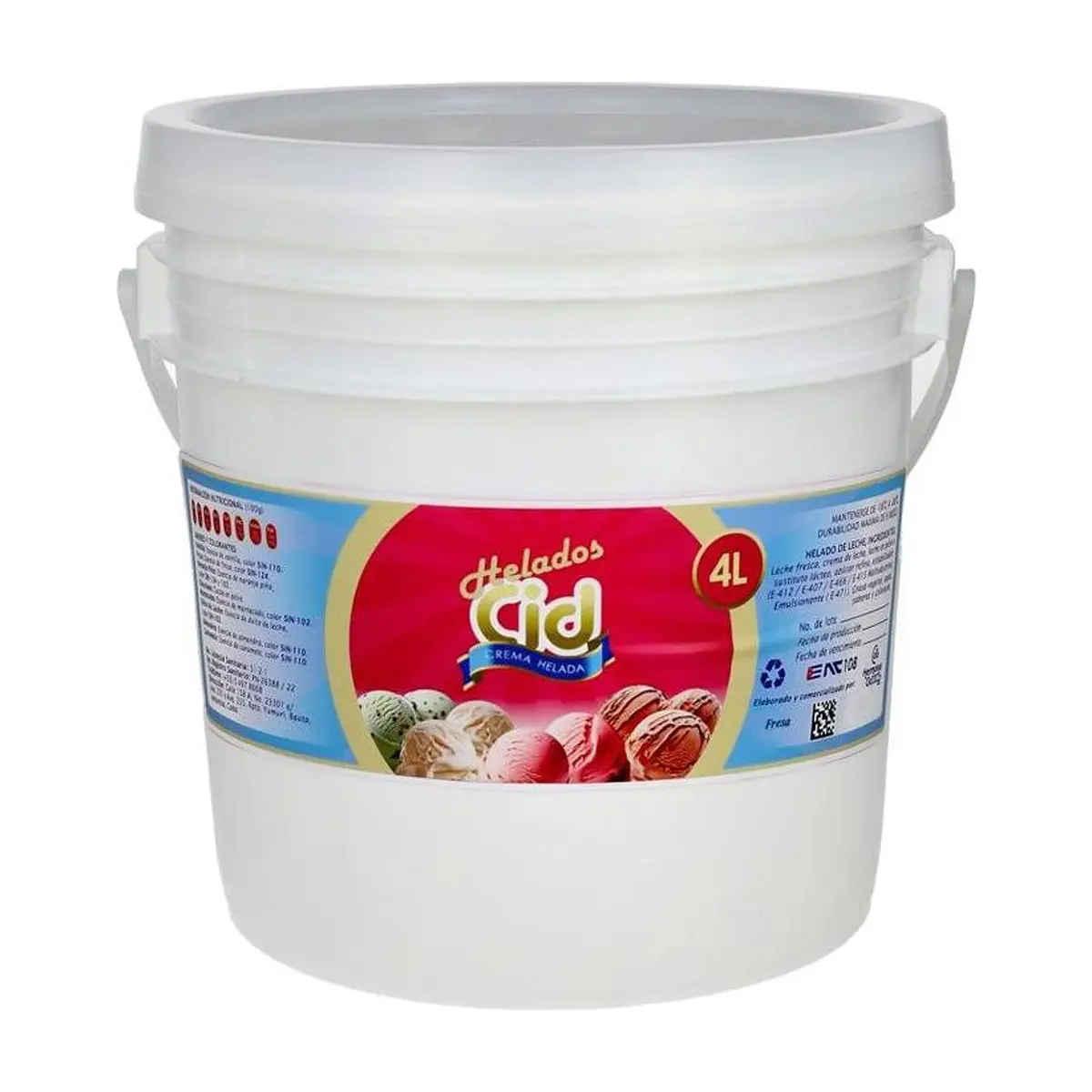 Helado sabor fresa CID (4 L)