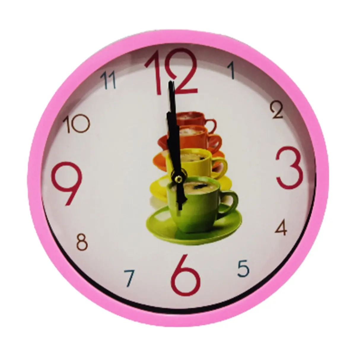 Reloj de pared decorativo (25 cm) con temática de café Yanda