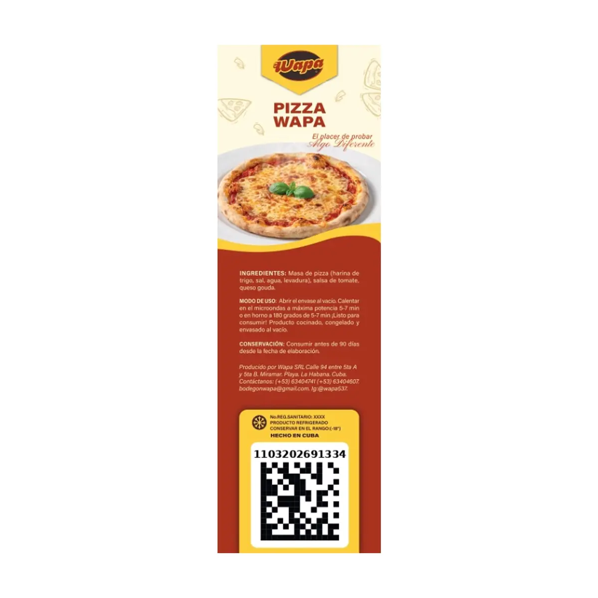 Pizza de 20 cm con queso congelada Wapa - Thumbnail 2