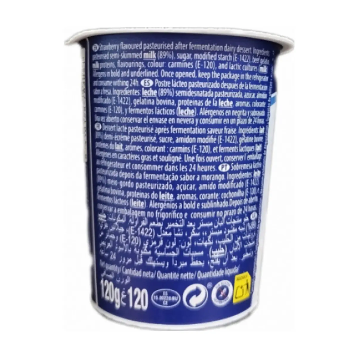 Yogurt sabor fresa Pmi Original (12 x 120 g / 4.23 oz) - Thumbnail 3