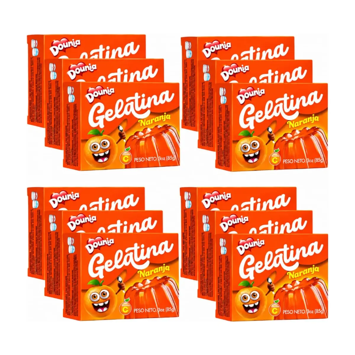Gelatina con sabor a naranja Dounia (12 x 85 g / 3 oz) - Miniatura 1